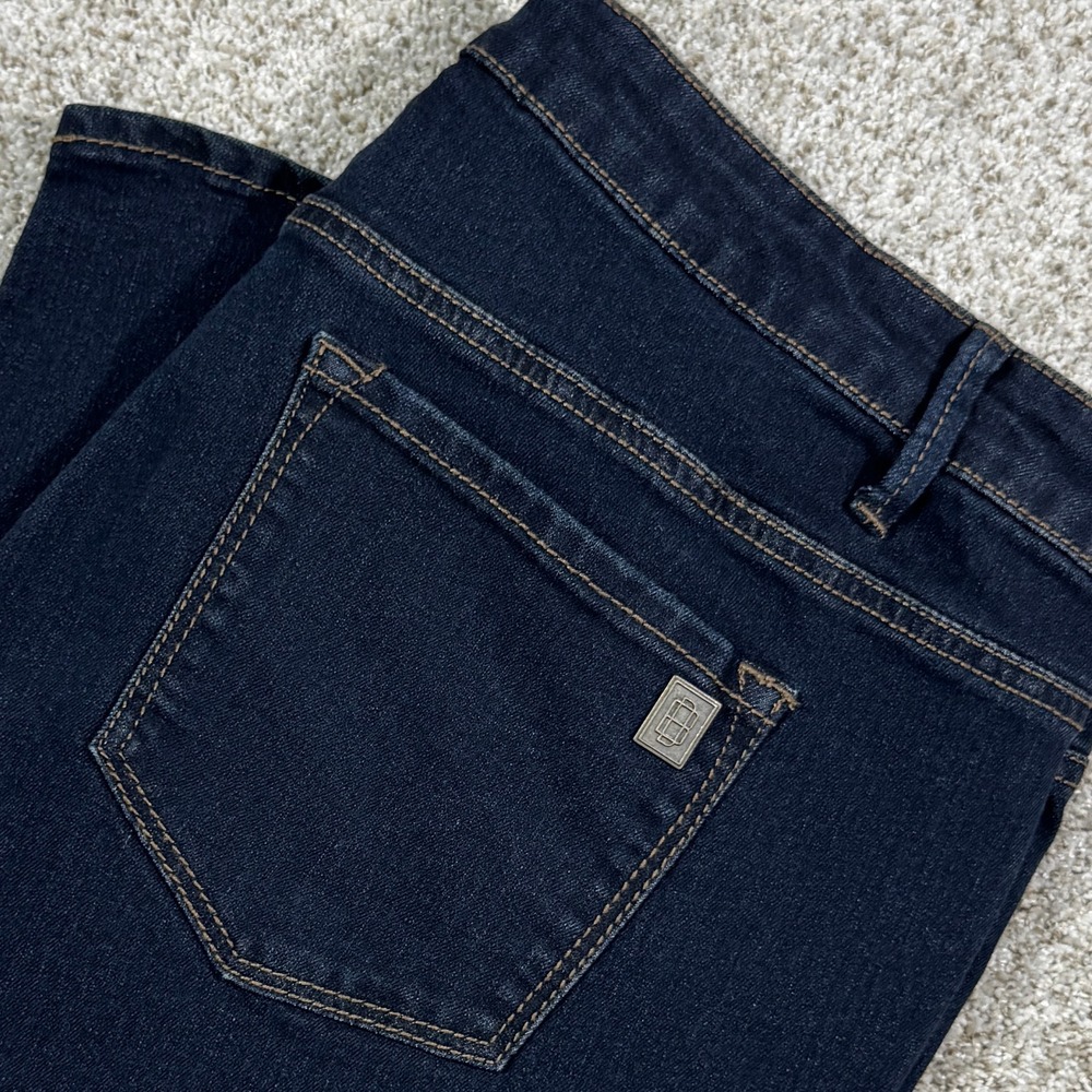 Dana Buchman Womens Size 16‎ Dark Wash Straight Leg Ankle Jeans Indigo Stretch